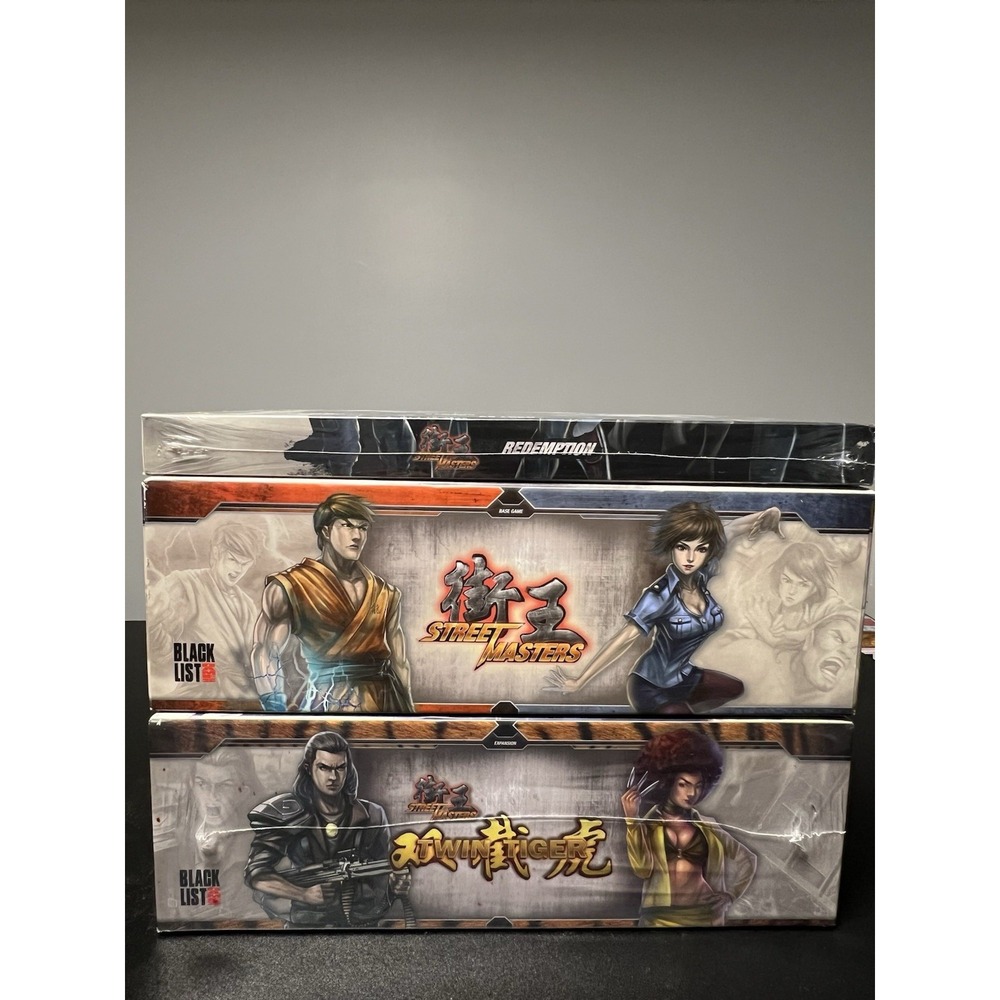 Street Masters Board Game + Twin Tiger & Redemption Expansions SEALED Complete